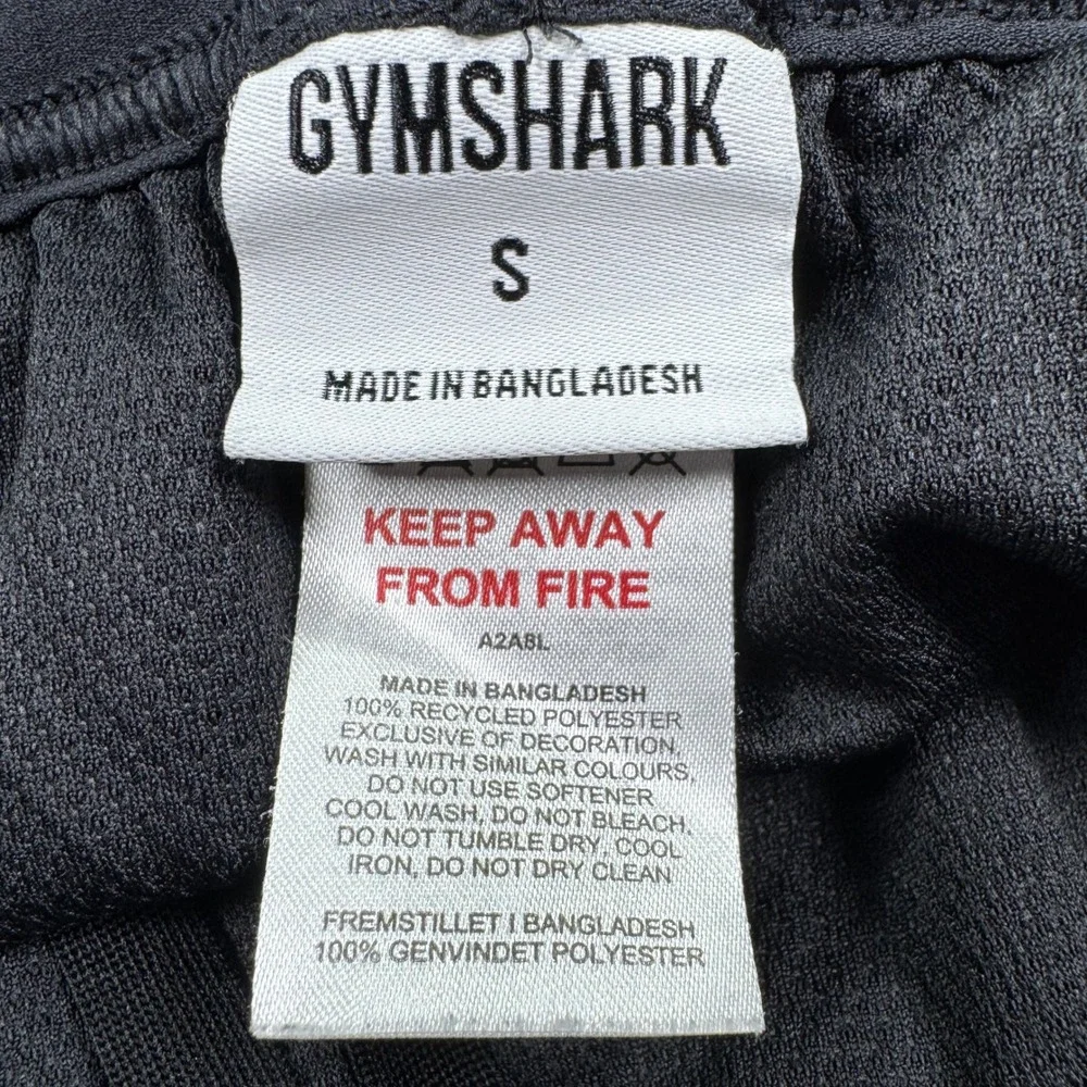 Gymshark Mens Lined Running Training Shorts Black Small Drawstring Athletic
